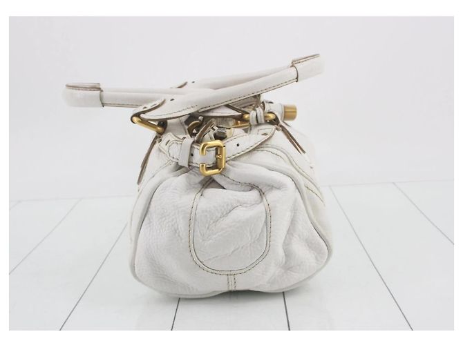 Chloé Borsa Chloe Paddington in pelle bianca - vista 4