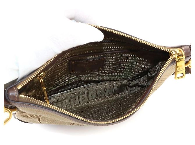 Bolsa de ombro Prada em jacquard - vista 6