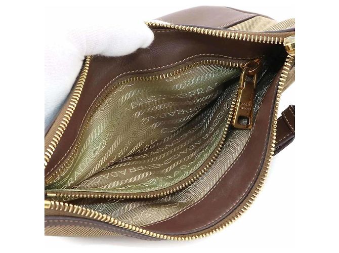 Bolsa de ombro Prada em jacquard - vista 8
