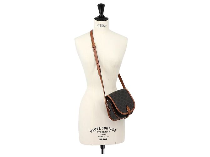 Céline Bolsa de Ombro e Mão Celine Triomphe Medium Folco - vista 10
