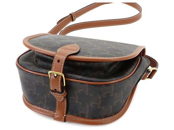 Céline Bolsa de Ombro e Mão Celine Triomphe Medium Folco - vista 5