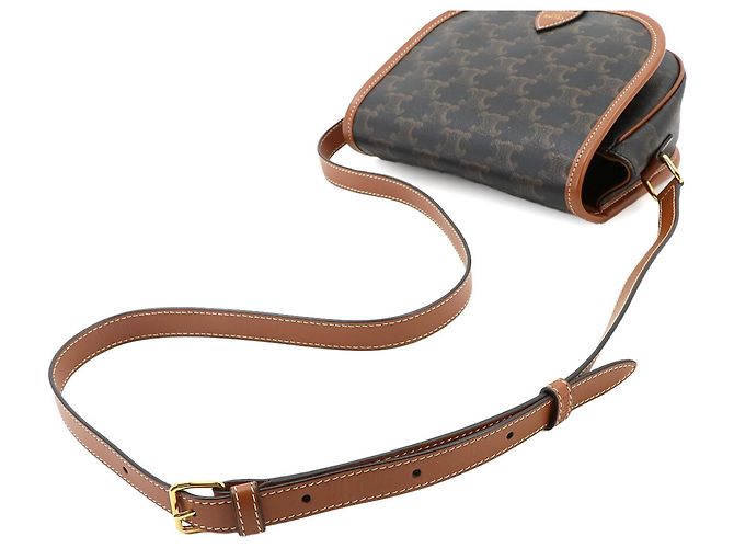 Céline Bolsa de Ombro e Mão Celine Triomphe Medium Folco - vista 6