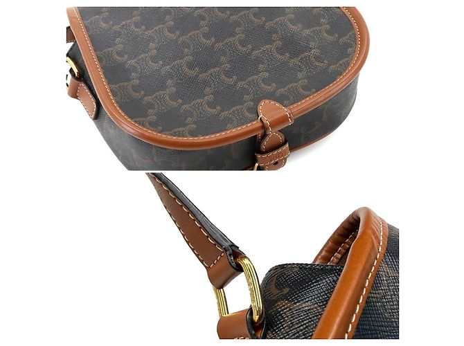 Céline Bolsa de Ombro e Mão Celine Triomphe Medium Folco - vista 9