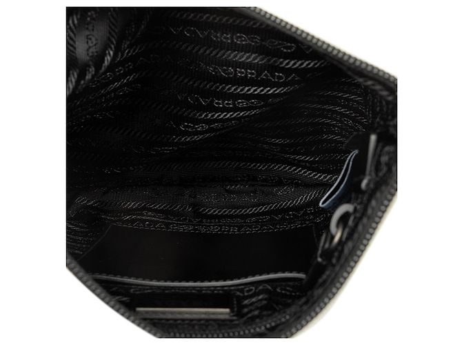 Prada Borsa Crossbody Zip Top in Re-Nylon Bianco - vista 4