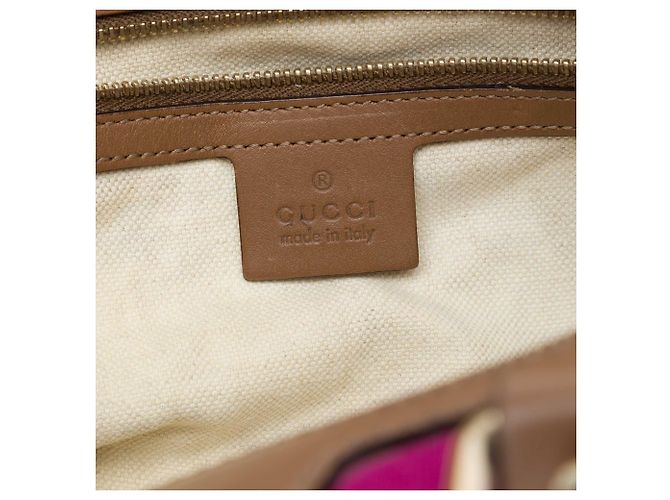 Borsa Boston Gucci Joy Small in tela GG beige con Web - vista 5