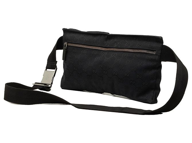 Borsa cintura Gucci Black GG Canvas con doppia tasca - vista 2