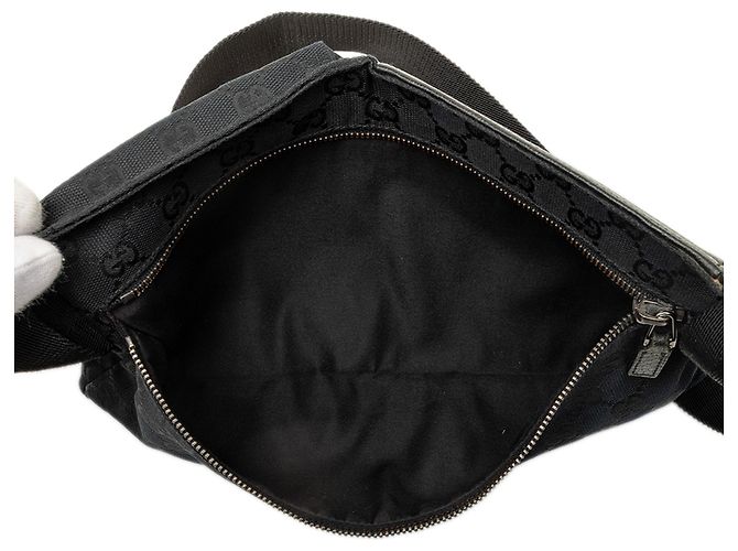 Borsa cintura Gucci Black GG Canvas con doppia tasca - vista 4