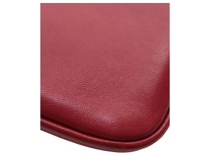 Chanel Red Small Quilted Lambskin CC Unchained Flap - vista 10