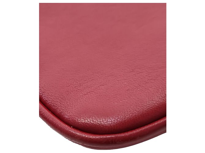 Chanel Red Small Quilted Lambskin CC Unchained Flap - vista 9