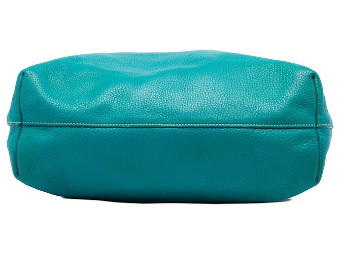 Borsa Tote Aperta Convertibile Prada Blue Vitello Daino - vista 3