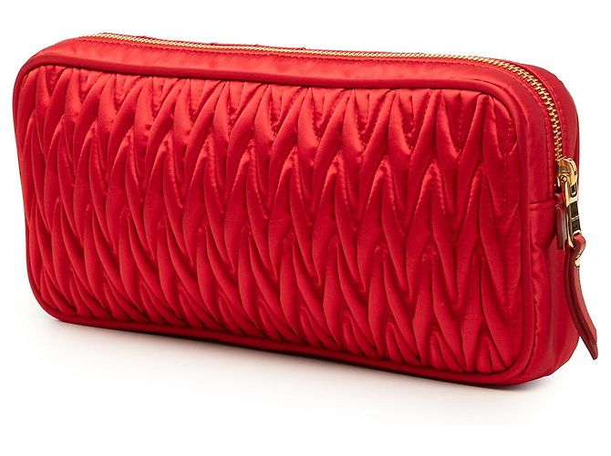 Clutch Miu Miu in nappa matelassé rossa - vista 2