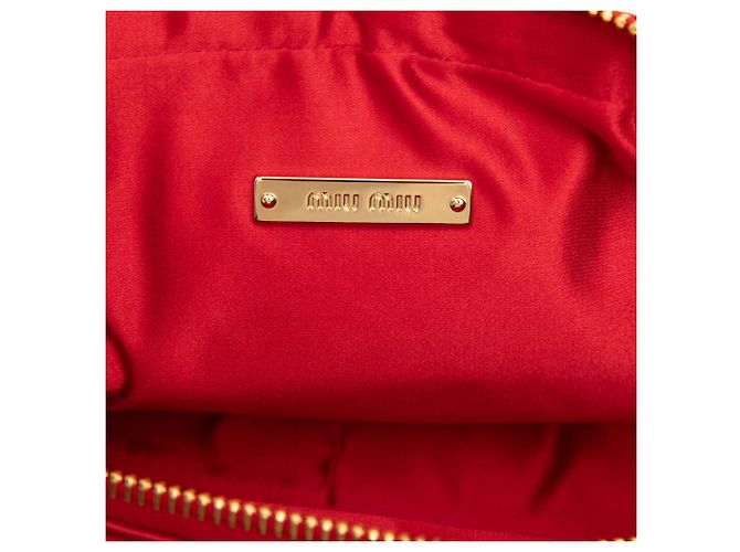 Clutch Miu Miu in nappa matelassé rossa - vista 5