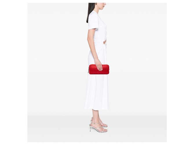 Clutch Miu Miu in nappa matelassé rossa - vista 6
