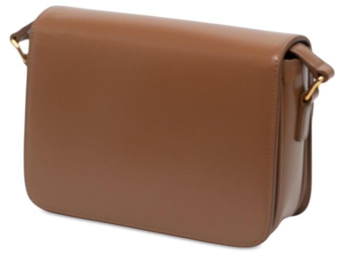 Céline Celine Borsa a Tracolla Triomphe Teen in Pelle di Vitello Lucida Marrone - vista 2