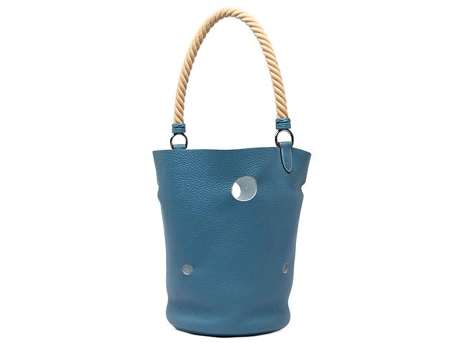 Hermès Blue Clemence Mangeoire Bucket PM - Ansicht 2