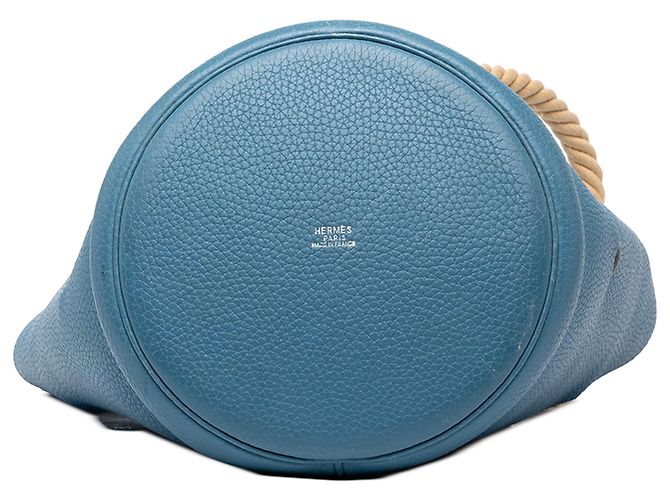 Hermès Blue Clemence Mangeoire Bucket PM - Ansicht 3