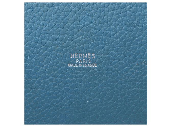 Hermès Blue Clemence Mangeoire Bucket PM - Ansicht 5