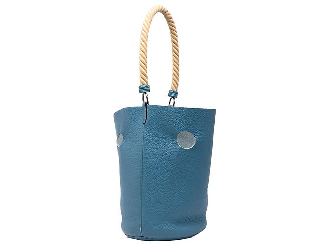 Hermès Blue Clemence Mangeoire Bucket PM - Ansicht 6