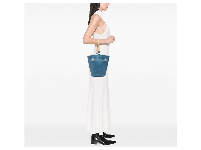 Hermès Blue Clemence Mangeoire Bucket PM - Ansicht 8