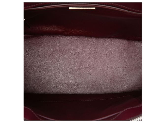 Prada Borsa Satchel Galleria Double Zip Small in Saffiano Lux Rossa - vista 4