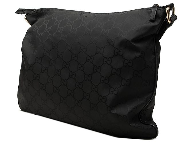 Borsa a tracolla Gucci in nylon GG nero - vista 2
