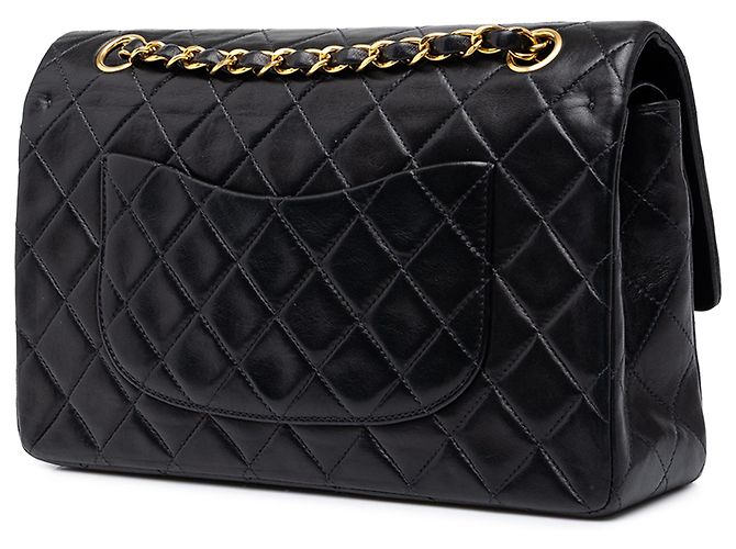 Chanel Black Medium Classic Lambskin Double Flap - vista 2
