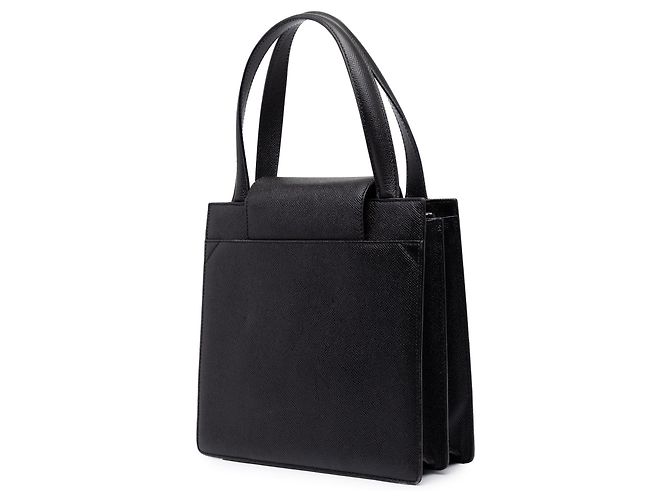 Bulgari  mala Bvlgari em couro de bezerro grão preto - vista 2