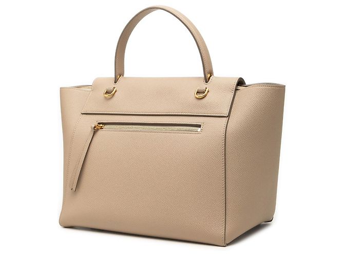 Belt Bag Céline Celine Mini Bolsa Cinto em Pele de Bezerro Grão Beige - vista 2
