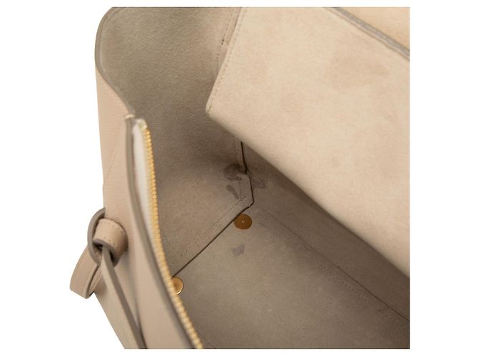 Belt Bag Céline Celine Mini Bolsa Cinto em Pele de Bezerro Grão Beige - vista 5