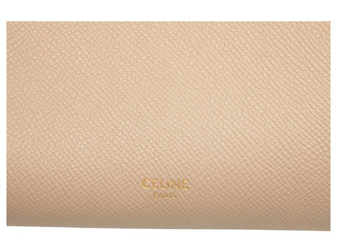Belt Bag Céline Celine Mini Bolsa Cinto em Pele de Bezerro Grão Beige - vista 6