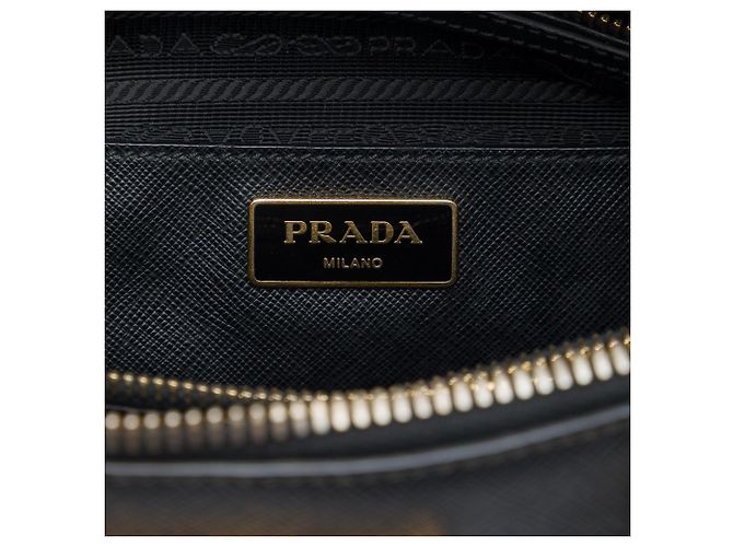 Borsa Prada Black Medium Saffiano Lux Promenade Satchel - vista 5