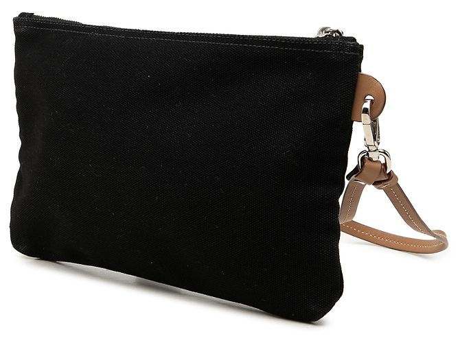 Prada Canapa Logo-Etui aus schwarzem Canvas - Ansicht 2