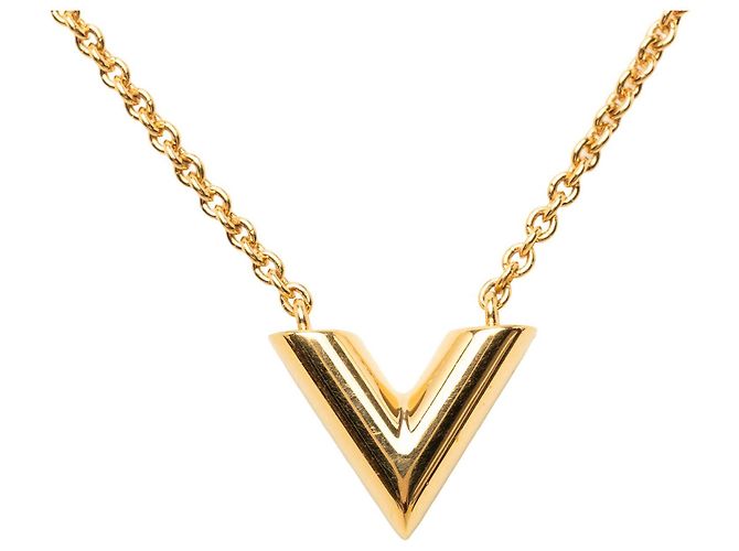 Collar Essential V Louis Vuitton Gold Plated Gold - vista 3