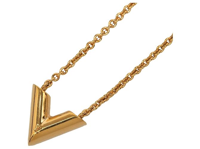 Collar Essential V Louis Vuitton Gold Plated Gold - vista 8