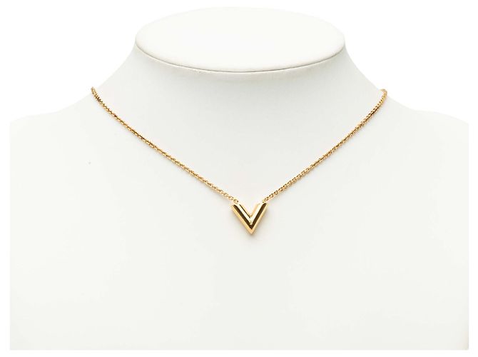 Collar Essential V Louis Vuitton Gold Plated Gold - vista 9