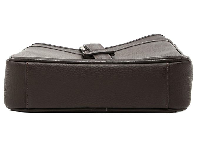Borsa a tracolla Burberry in pelle marrone - vista 3