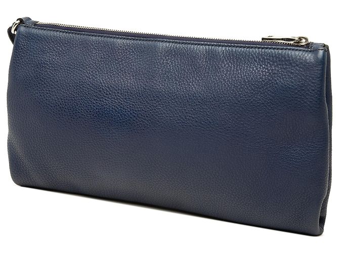 Clutch Prada Blue Vitello Daino - vista 2