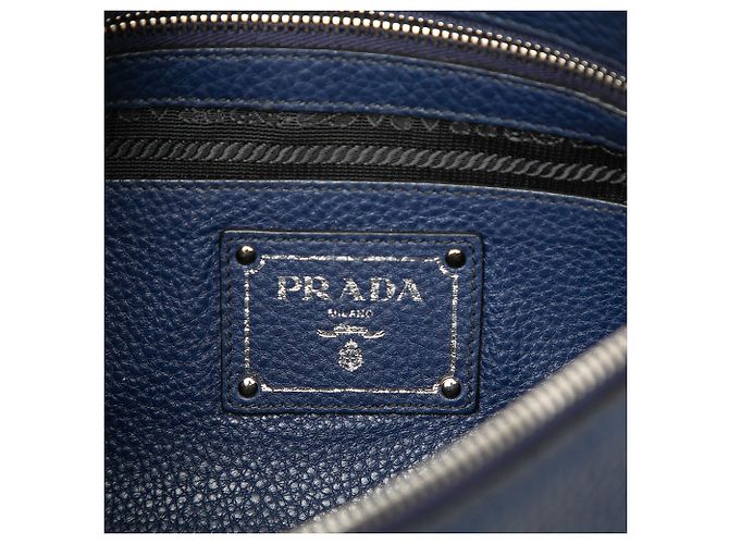Clutch Prada Blue Vitello Daino - vista 5