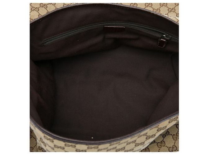 Gucci Beige GG Canvas Web Klappentasche - Ansicht 4