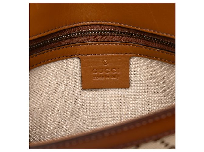 Gucci Borsa a Tracolla Lady Web Media in Tela GG Beige - vista 5