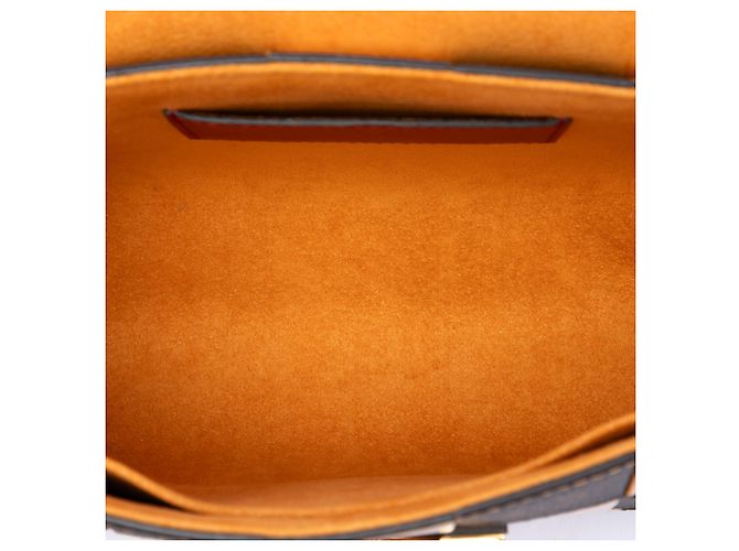 Louis Vuitton Orange Calfskin Monogram Check Twist MM - vue 4