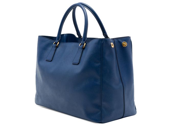 Prada Blue Large Saffiano Lux Gardeners Tote - vista 2