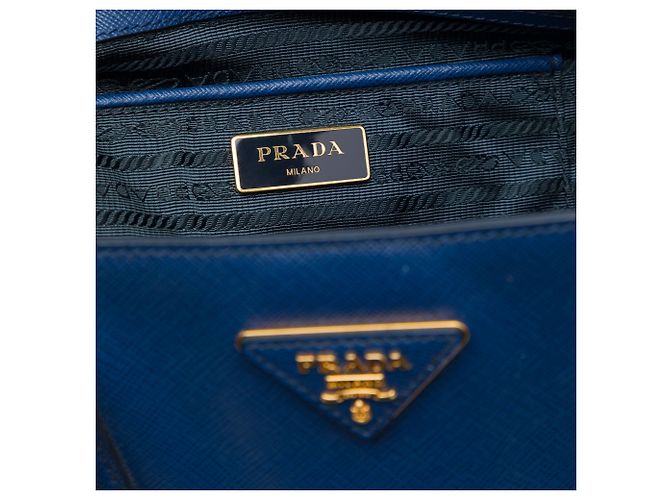 Prada Blue Large Saffiano Lux Gardeners Tote - vista 5