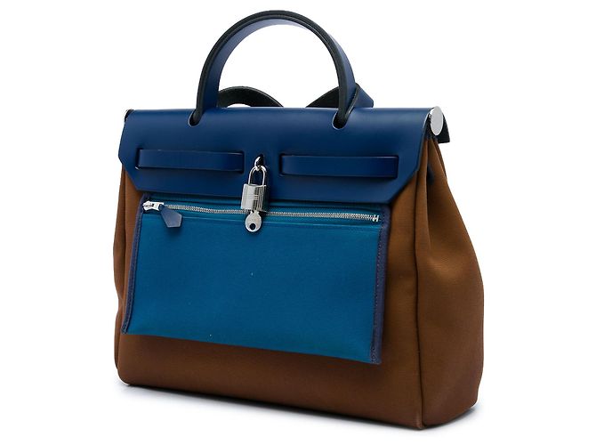 Hermès Brown Toile Herbag Zip Retourne Verso 31 - vista 2