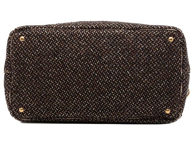 Prada Satchel aus braunem Tweed - Ansicht 3