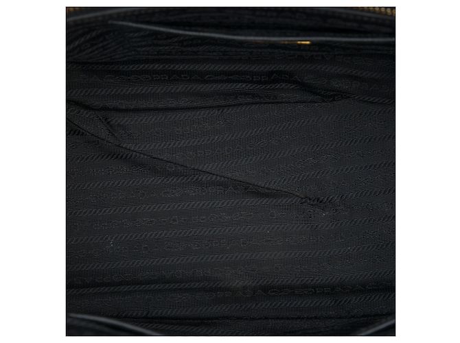 Prada Borsa Galleria Double Zip Grande in pelle Saffiano nera - vista 4