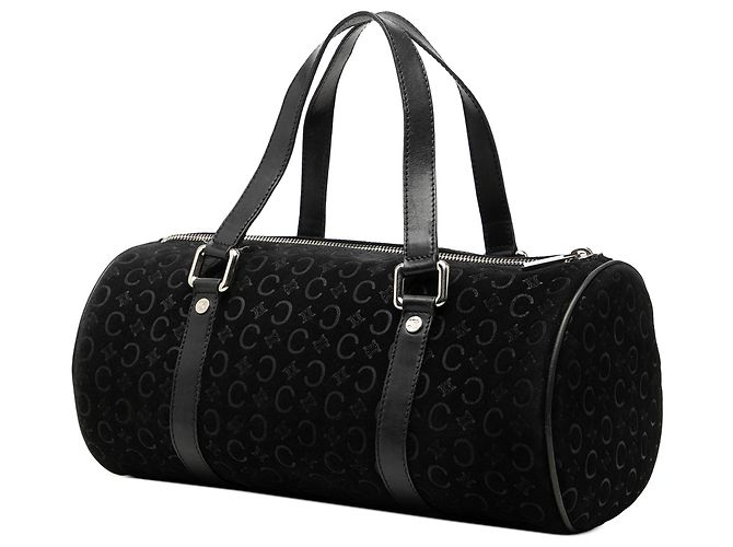Céline Bolso Celine Black C Macadam de gamuza - vista 2