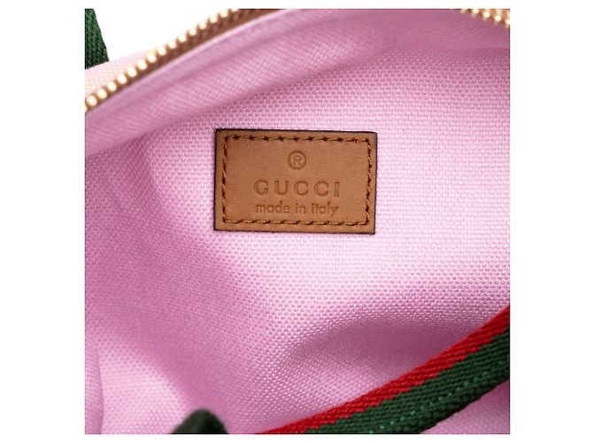 Gucci Mini GG Canvas Web Boston Bag Rosa - Ansicht 5
