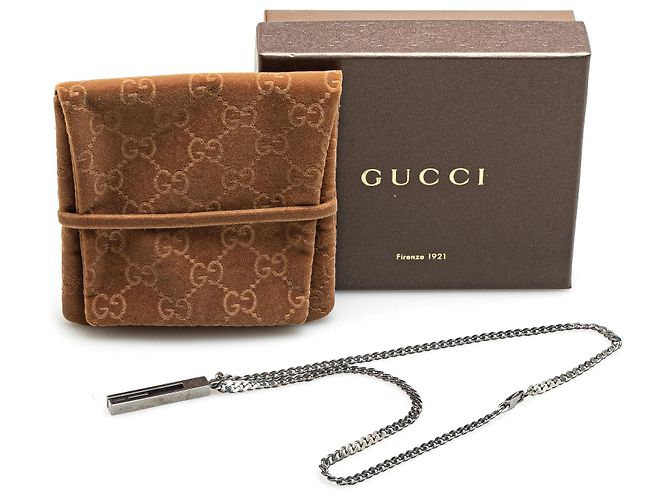 Collana con ciondolo Gucci G Bar in argento sterling - vista 7