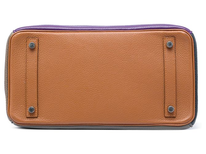 Hermès Purple Clemence Arlequin Birkin Retourne 30 - vista 3